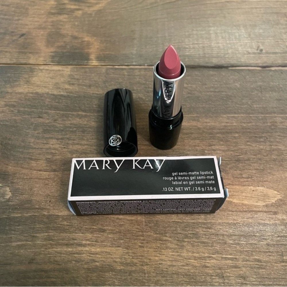 Mary Kay Mauve Moment Gel Semi Matte Lipstick Full Size Deep Nude Tone New .13oz